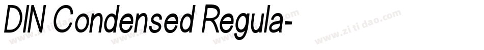 DIN Condensed Regula字体转换